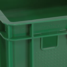 Stapelboxen Kunststoff Palettenangebot E2 Fleischkiste mit offenen Handgriffen Typ:  Palettenangebot.  L: 600, B: 400, H: 200 (mm). Artikelcode: 38-FB6420-N-PAL