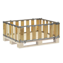 Pallet stacking frames foldable construction stackable  4-part