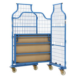 Furniture roll container Roll cage L-nestable.  L: 1200, W: 1150, H: 1850 (mm). Article code: 7092.121118-02