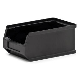 Storage bin plastic with grip opening stackable Colour:  black.  L: 175, W: 100, H: 75 (mm). Article code: 38-FPOM-20-T