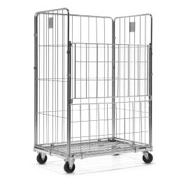 4-Sides Roll cage 4 sides 1/2 flap input gates Additional specifications:  nylon wheels.  L: 1200, W: 805, H: 1800 (mm). Article code: 70128-125