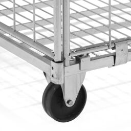 4-Sides Roll cage 4 sides 1/2 flap input gates Additional specifications:  nylon wheels.  L: 1200, W: 805, H: 1800 (mm). Article code: 70128-125