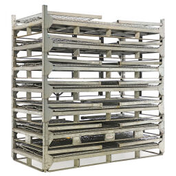 Mesh stillages stackable and foldable bunch-offer