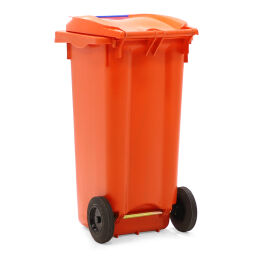 Plastic waste container Waste and cleaning mini container with hinging lid.  L: 550, W: 480, H: 930 (mm). Article code: 99-447-120-E-01