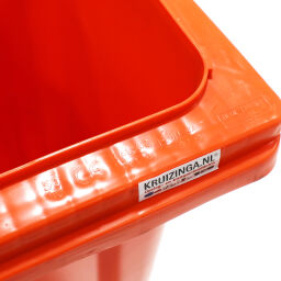 Plastic waste container Waste and cleaning mini container with hinging lid.  L: 550, W: 480, H: 930 (mm). Article code: 99-447-120-E-01