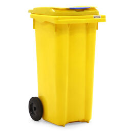 Plastic waste container Waste and cleaning mini container with hinging lid.  L: 550, W: 480, H: 930 (mm). Article code: 99-447-120-L-01