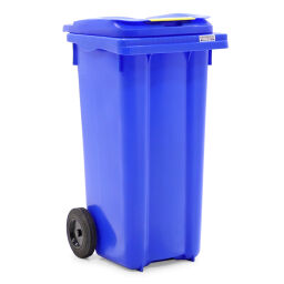 Plastic waste container Waste and cleaning mini container with hinging lid.  L: 550, W: 480, H: 930 (mm). Article code: 99-447-120-W-01