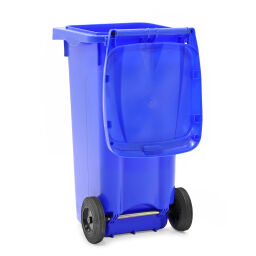 Minicontainer Afval en reiniging met scharnierend deksel.  L: 550, B: 480, H: 930 (mm). Artikelcode: 99-447-120-W-01