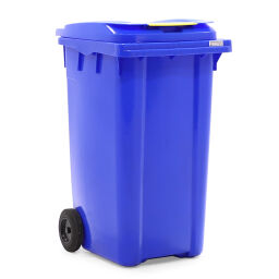Mülltonne  Abfall und Reinigung Mini-Container mit Scharnierdeckel Farbe:  blau.  L: 725, B: 580, H: 1080 (mm). Artikelcode: 99-447-240-W-01