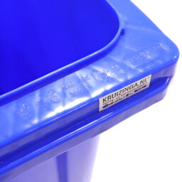 Mülltonne  Abfall und Reinigung Mini-Container mit Scharnierdeckel Farbe:  blau.  L: 725, B: 580, H: 1080 (mm). Artikelcode: 99-447-240-W-01