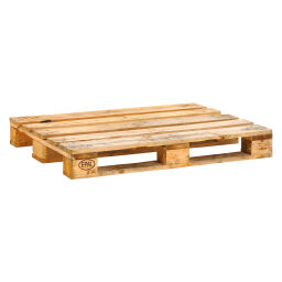 Gebruikte Pallet houten pallet 4-weg.  L: 1200, B: 800, H: 150 (mm). Artikelcode: 99-718GB