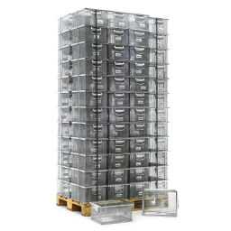 Wire basket pallet tender stackable.  L: 400, W: 300, H: 200 (mm). Article code: 99-8854-PAL