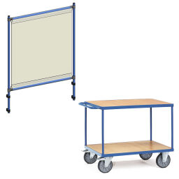 Table top carts warehouse trolley fetra table top cart with infection protection frame 