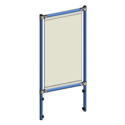 Workbench accessories Fetra mounting kit for infection protection frame.  L: 571, W: 49, H: 1195 (mm). Article code: 855948