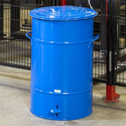 Waste bin waste and cleaning metal waste bin with lid to pedal frame