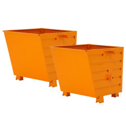 Tilting container automatic tilting container