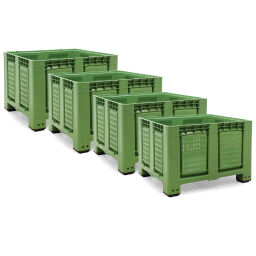 Stacking box plastic large volume container parcel offer.  L: 1200, W: 1000, H: 790 (mm). Article code: 38-BBPW4F790N-4