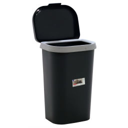 Gebruikte Afvalbak Afval en reiniging afvalbakken met deksel Artikelindeling:  Gebruikt.  L: 280, B: 390, H: 750 (mm). Artikelcode: 77-00070