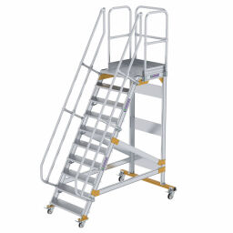 Leiter aluminium Prodestleiter einseitig begehbar, 10 Stufen inkl. plattform 97-300730