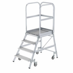 Escalier plate-formes à marches en aluminium marches d'un seul côté, 4 nombre de marches 97-51104