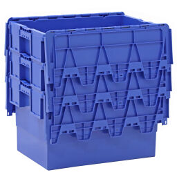 Stacking box plastic nestable and stackable pallet tender