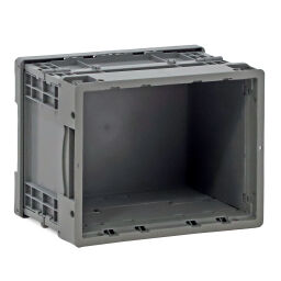 Gebrauchte Stapelboxen Kunststoff stapelbar und einklappbar alle Wände geschlossen Material:  Kunststoff.  L: 400, B: 300, H: 240 (mm). Artikelcode: 98-3329GB