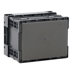 Gebrauchte Stapelboxen Kunststoff stapelbar und einklappbar alle Wände geschlossen Material:  Kunststoff.  L: 400, B: 300, H: 240 (mm). Artikelcode: 98-3329GB