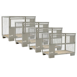 Mesh Stillages Full Security parcel offer Euronorm (mm):  1200 x 800.  L: 1240, W: 835, H: 970 (mm). Article code: 99-003-AD-4