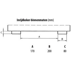 Kiepbak Kantelbak zelfkieper lage bouwhoogte Inhoud (ltr):  150.  L: 960, B: 640, H: 540 (mm). Artikelcode: 19150V-02