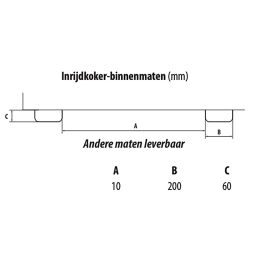 Kiepbak Kantelbak zelfkieper lage bouwhoogte Inhoud (ltr):  300.  L: 1440, B: 680, H: 580 (mm). Artikelcode: 2030W