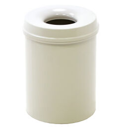 Gebrauchte Abfallbehälter Abfall und Reinigung Stahl Mülltonne Deckel mit Einsatzöffnung Artikelzustand:  Gebraucht.  L: 240, B: 240, H: 345 (mm). Artikelcode: 98-3378GB
