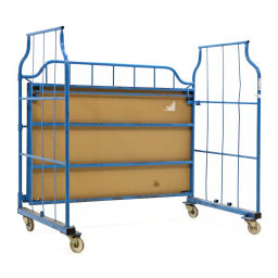 Furniture roll container Roll cage L-nestable and stackable  used Length (mm):  2000.  L: 2000, W: 1150, H: 1840 (mm). Article code: 98-3462GB