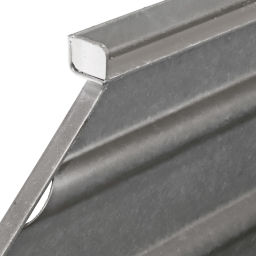 Stapelboxen Stahl feste Konstruktion Stapelbehälter schräge Grifföffnung.  L: 1000, B: 500, H: 600 (mm). Artikelcode: 1131056V-01