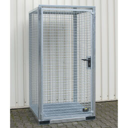 Gas cylinder storage depot with roof and fixing profiles  for 16 gas cylinders ø220 mm 2700-000-DAK-EG