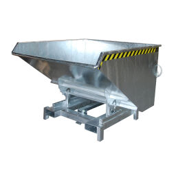 Automatic tilting tilting container automatic tilting container with automatic and/or manuel release