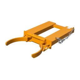 Drum Handling Equipment drum gripper for 1x 200 l drum, rolling hoops or flanges.  L: 1285, W: 600, H: 165 (mm). Article code: 47FK-1-E