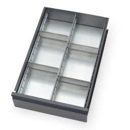 Workbench accessories partitioning for drawer