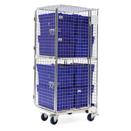Full Security Roll cage combination kit incl. 8 plastic containers .  L: 850, W: 715, H: 1900 (mm). Article code: 99-1545-D850-S1