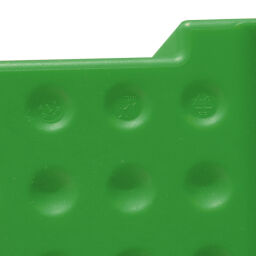 Magazijnbak kunststof palletaanbieding stapelbaar Kleur:  groen.  L: 500, B: 300, H: 200 (mm). Artikelcode: 38-FPOM-60N-PAL