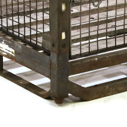 Mesh Stillages fixed construction stackable 1 flap at 2 long sides used.  L: 2220, W: 1200, H: 1050 (mm). Article code: 98-3723GB