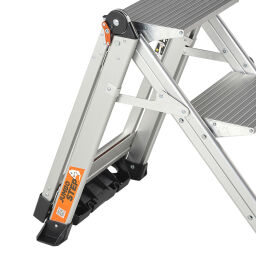 Industrial stairs single-sided work platform, 2 steps incl. platform