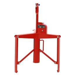 Drum handling equipment drum gripper  suitable for lifting plastic and steel barrels with a diameter between 27 and 68 cm