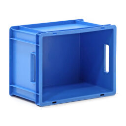 Stacking box plastic stackable all walls closed + open handles