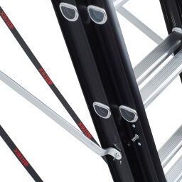 Echelle transformable 3-pièces connecté, 3x12 marchepieds