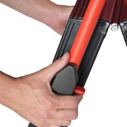 Escalier industrielles à deux-côtés, 2x4 marchepieds