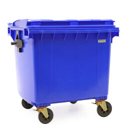 Waste container Waste and cleaning for DIN-intake with hinging lid.  L: 1400, W: 1020, H: 1290 (mm). Article code: 36-1100-W-1