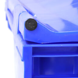 Afvalcontainer Afval en reiniging voor DIN-opname met scharnierend deksel.  L: 1400, B: 1020, H: 1290 (mm). Artikelcode: 36-1100-W-1