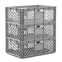 Stacking box plastic pallet tender walls + floor perforated