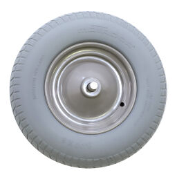 Rollen und Räder mit pannensicherem Reifen (geschäumtes Polyurethan)  Ø 400 mm Ausführung:  Ø 400 mm.  Artikelcode: 6311189