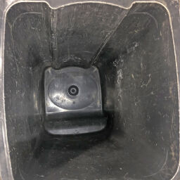 Gebruikte Minicontainer Afval en reiniging zonder deksel.  L: 725, B: 580, H: 1070 (mm). Artikelcode: 98-3898GB